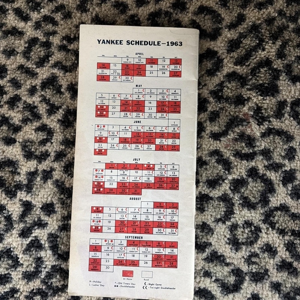 1963 New York Yankees Press TV Radio Guide Media Handbook MLB Mickey Mantle Era - Picture 9 of 9